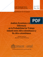 Análisis Económico de La Diferencia en La Probabilidad de Trabajo Infantil Entre Afro-Colombianos Y No Afro-Colombianos