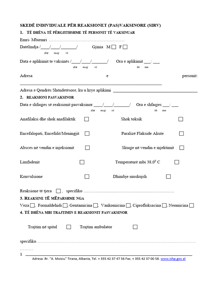 Skede Individuale Per Reaksionet | PDF