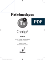Maths Tle D Corrigé Vallesse
