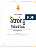 Google - Interland - Nishant Kawa - Certificate - of - Strongness