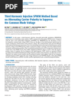 Third Harmonic Injection SPWM Method Based On Alternating Carrier Polarity To Suppress The Common Mode Voltage