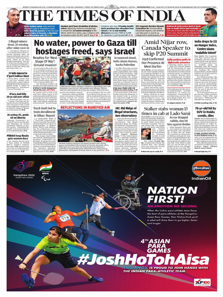 TOI Delhi 13 Oct 2023 PDF