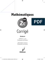 Maths 2nde C Corrige Vallesse