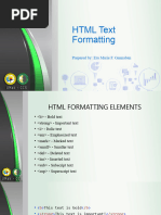 L6 HTML Formatting