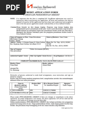 Credit Application Form