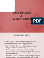 Cara Penulisan Press Release & Backgrounder