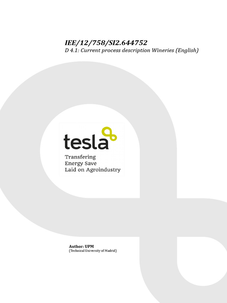 Current process description Wineries PDF Winemaking Efficient