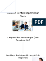 Memilih Bentuk Kepemilikan Bisnis