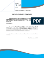 Carta de Presentación Empresa Constructora e Inmobialiaria E.I.R.L