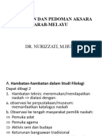 Hand-Out 7 Hambatan Dan Pedoman Aksara Arab Melayu