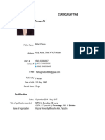 Farman Ali CV 2018