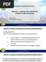 Buscom PPT Pres. Module 2 - Writing and Formatting Business Corres