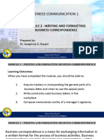 Buscom PPT Pres. Module 2 - Writing and Formatting Business Corres