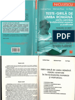 Teste-Grila-De-Limba-Romana Editura Niculescu