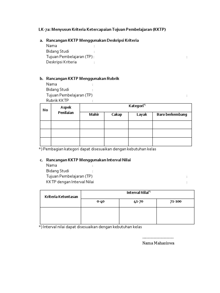 Format LK 7a 7b 7c. | PDF