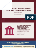 Business Finance - Sources and Uses of Short-Term and Long-Term Funds