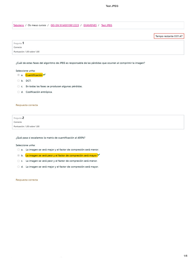 Test JPEG 2022 | PDF | Compresión de datos | Tecnología de información ...