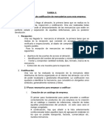 Tarea 3: Elaborar Un Sistema de Codificación de Mercaderias para Esta Empresa Alimentaria