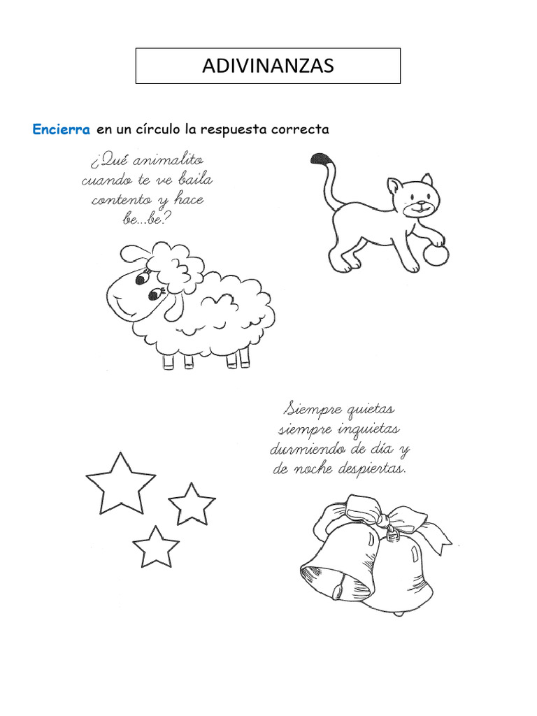 Adivinanzas para Niños de 3 Años | PDF