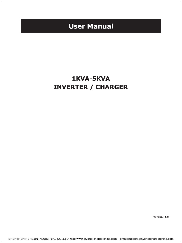 Ps 3kva 5kva Hybrid Solar Inverter Charger User Manual PDF