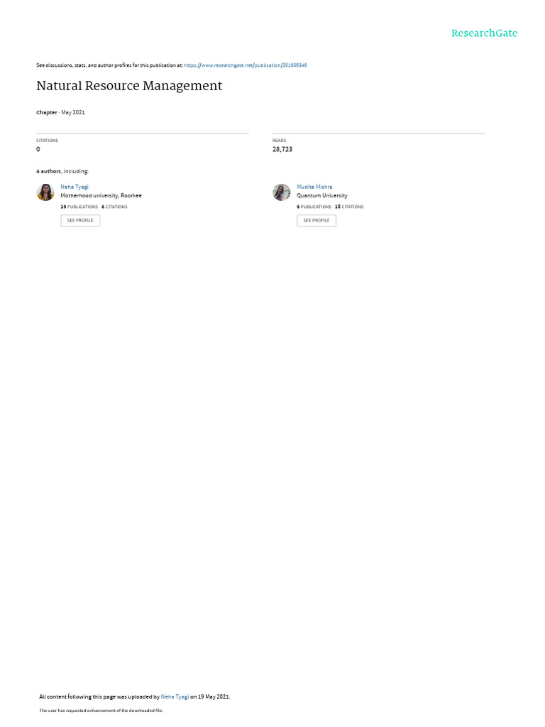 Chapter11Natural_Resource_Management PDF Resource Renewable
