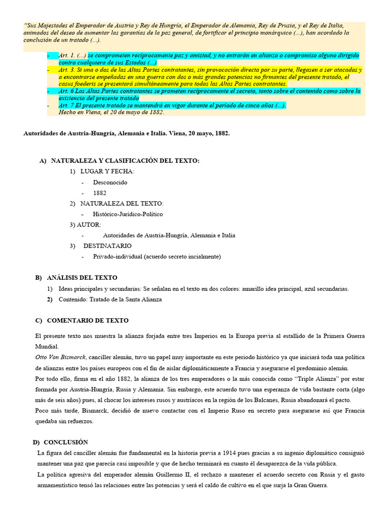 Texto Corregido Sobre La Triple Alianza | PDF