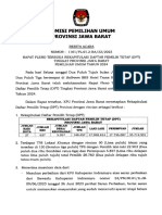 1101 BA Rapat Pleno Terbuka Rekapitulasi DPT TIngkat Provinsi Jawa Barat-Ttd