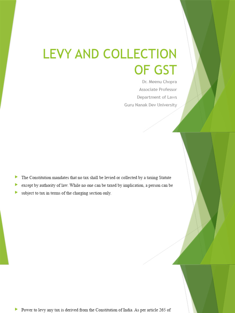Levy and Collection PDF Taxes Value Added Tax