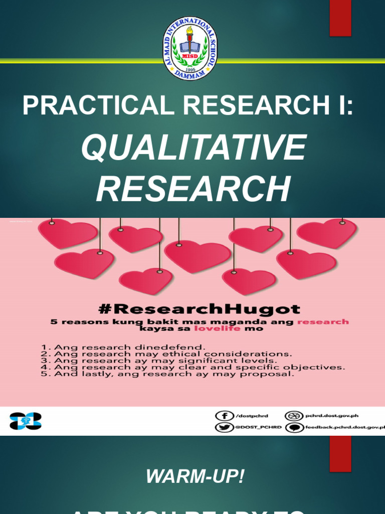 Practical Research 1 PRESENTATION | PDF | Qualitative Research ...