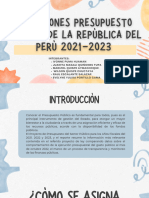 Reflexiones Presupuesto General de La Republica Del Peru 2021-2023