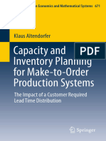 Capacity and Inventory Planning For Make-to-Order Production Systems The Impact of A Customer Required Lead Time Distribution