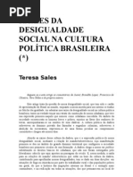 RAÍZES DA DESIGUALDADE BRASILEIRA - Teresa Sales