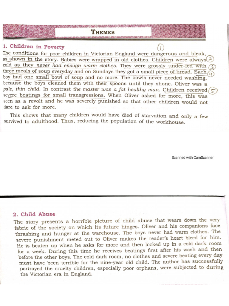 Oliver asks for more themes pdf