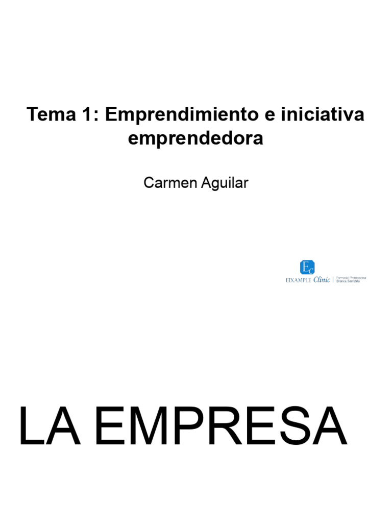 Emprendimiento: Claves para el Éxito Empresarial | PDF | Iniciativa ...