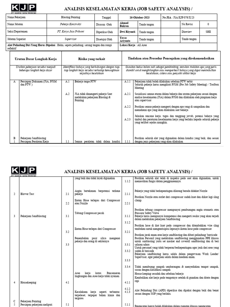 JSA Sandblasting & Coating PDF