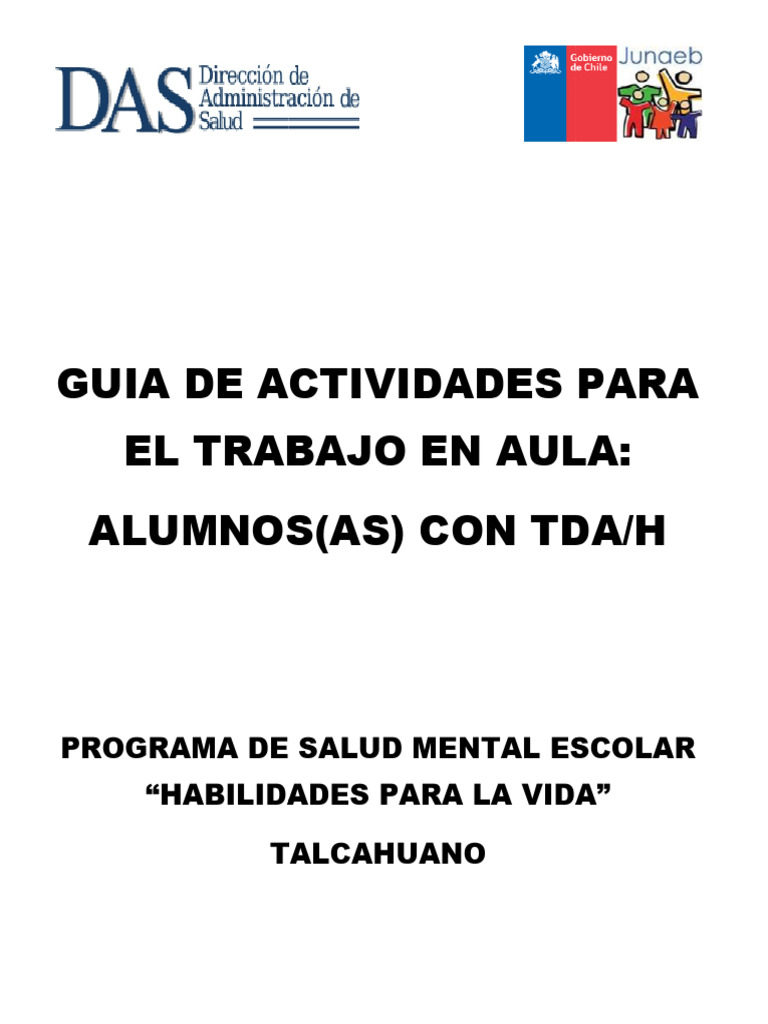 Cuadernillo Actividades para El Aula (TDAH) | PDF