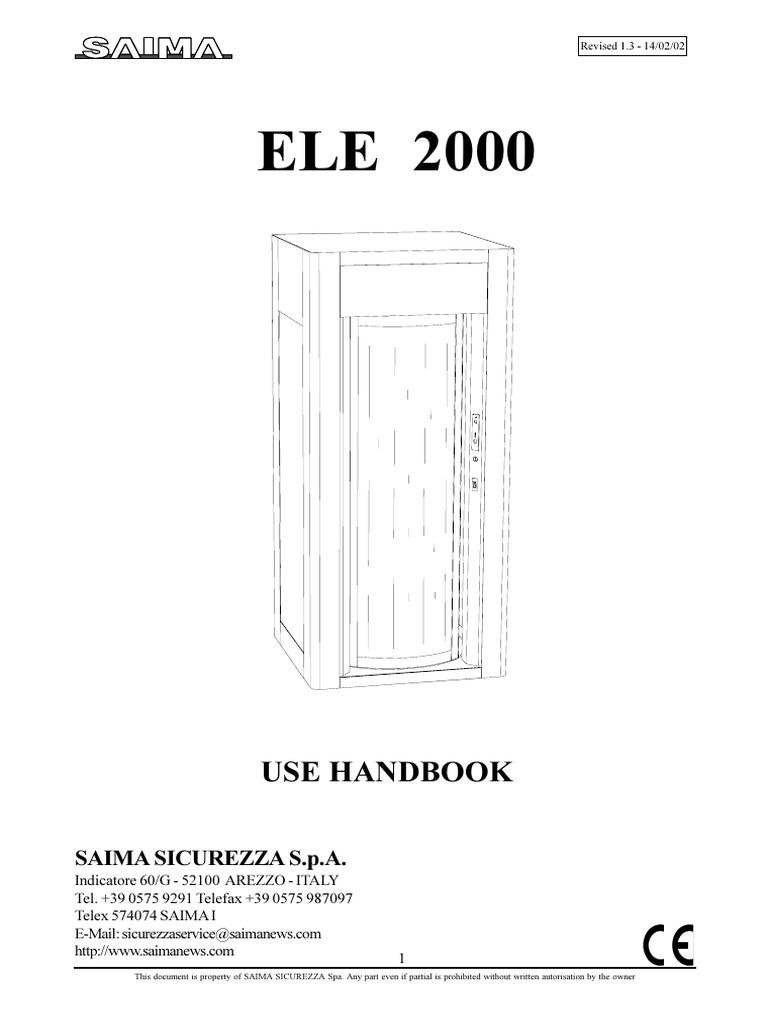 Saima Ele 2000 Manual en | PDF