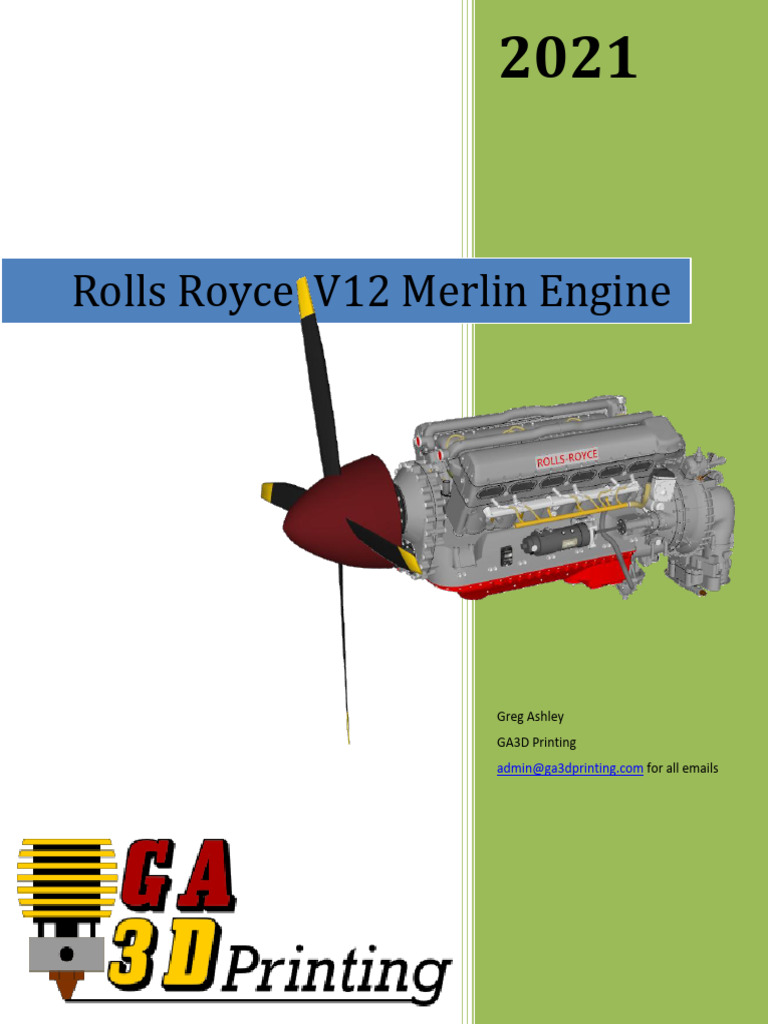 Rolls Royce V12 Merlin Engine Parts Schematic PDF