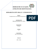 Complicaciones Con Hipoclorito de Sodio - Bahamonde