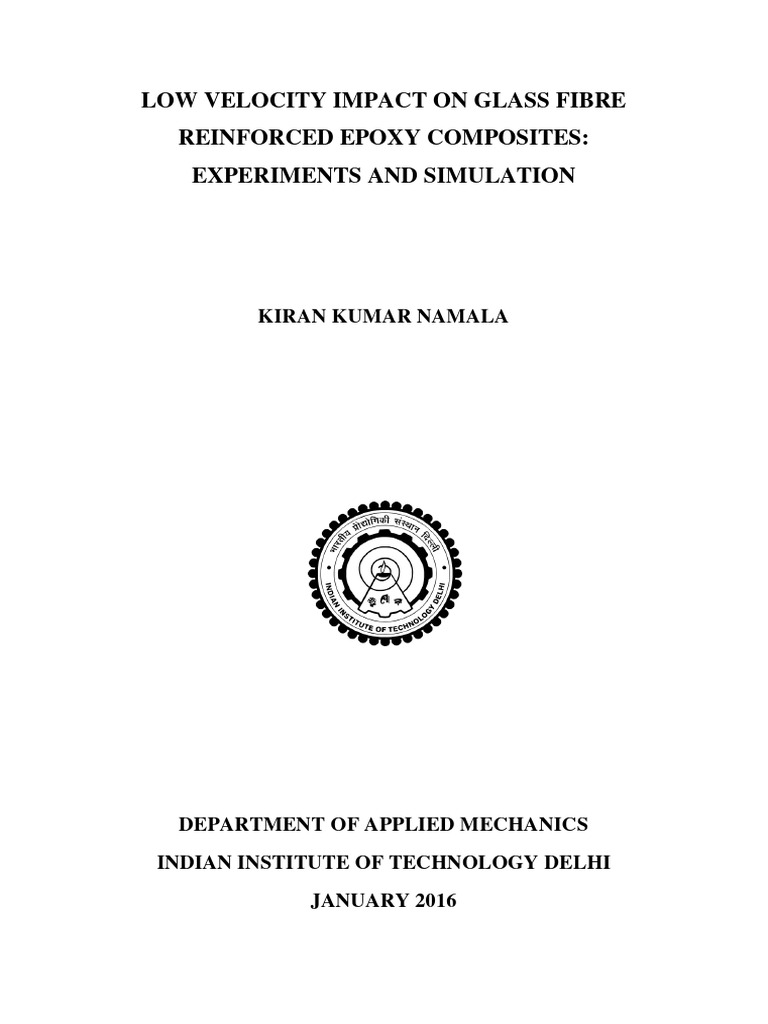 Low Velocity Impact On Glass Fibre Reinf-80268035 | PDF