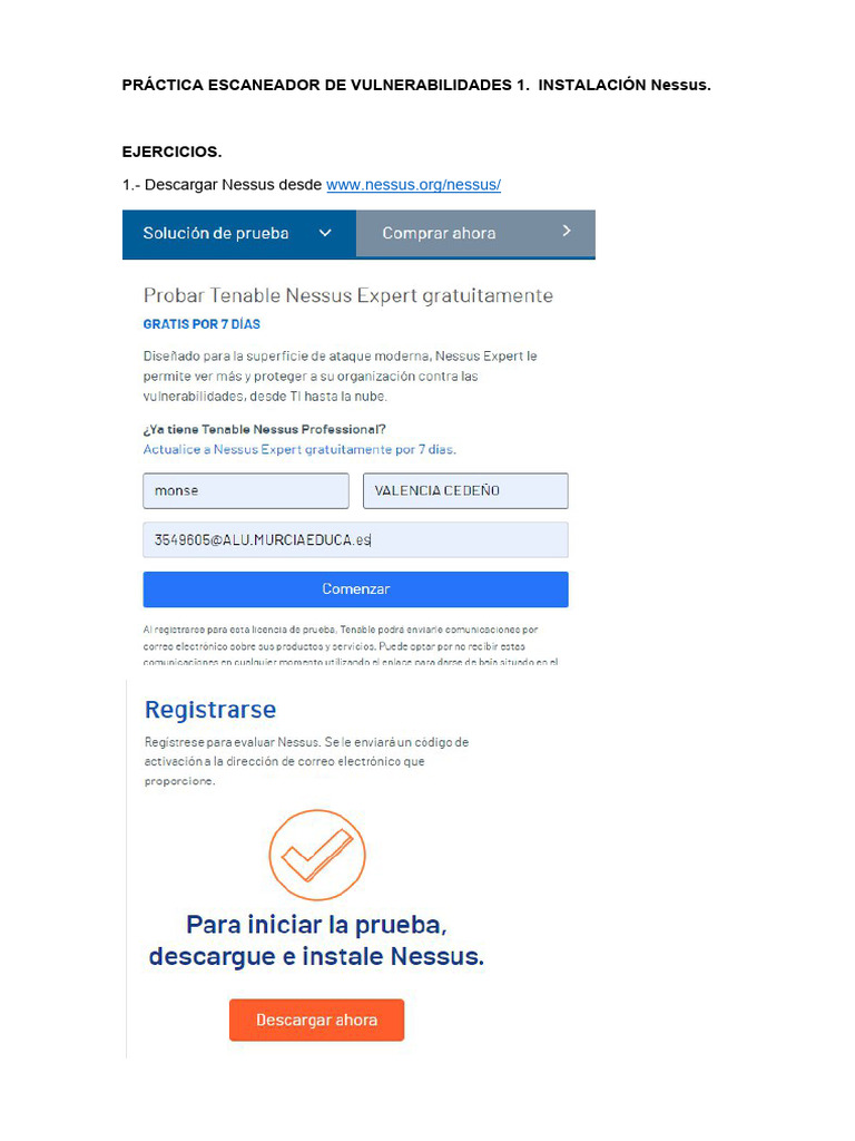 Instalación y Configuración de Nessus | PDF