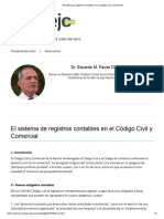 El Sistema de Registros Contables en El Código Civil y Comercial