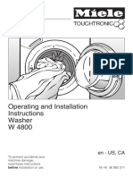 Miele Touchtronic W 4800 User Manual