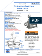 Self Priming Centrifugal Pump: Model 81 1/2B2-B