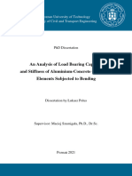 Polus Lukasz An Analysis of Load Bearing Capacity and Stiffness of Aluminium-Concrete Composite Elements Subjected To Bending