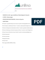 Ficha de Informações para Abertura Ou Reativação de Liga Acadêmica