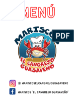 Menu Mariscos El Cangrejo Guasaveño