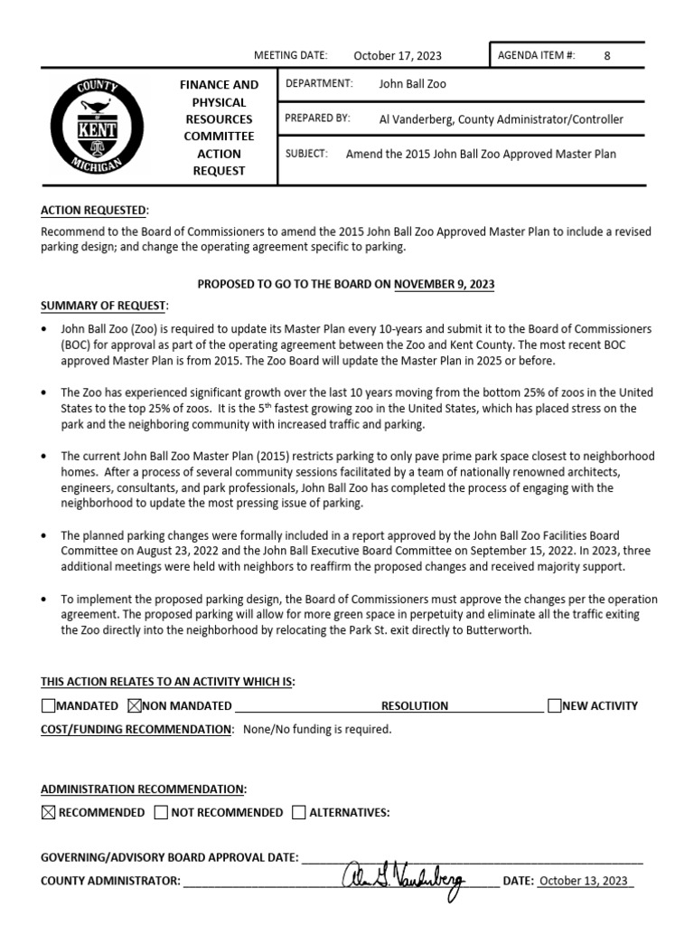 John Ball Zoo Master Plan PDF