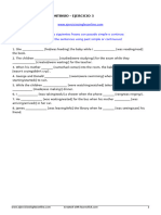 Pasado Simple VS Continuo - Ejercicio 3