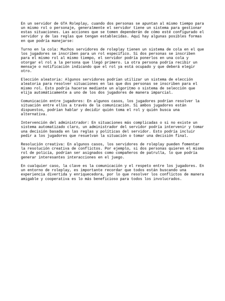 Roleplay Gta V RP | PDF